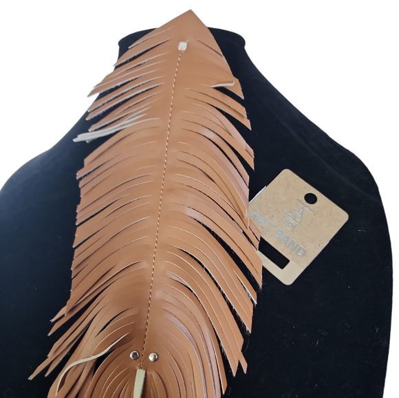 WESTERN CONCHO FEATHER HAD BAND - Picture 6 of 7